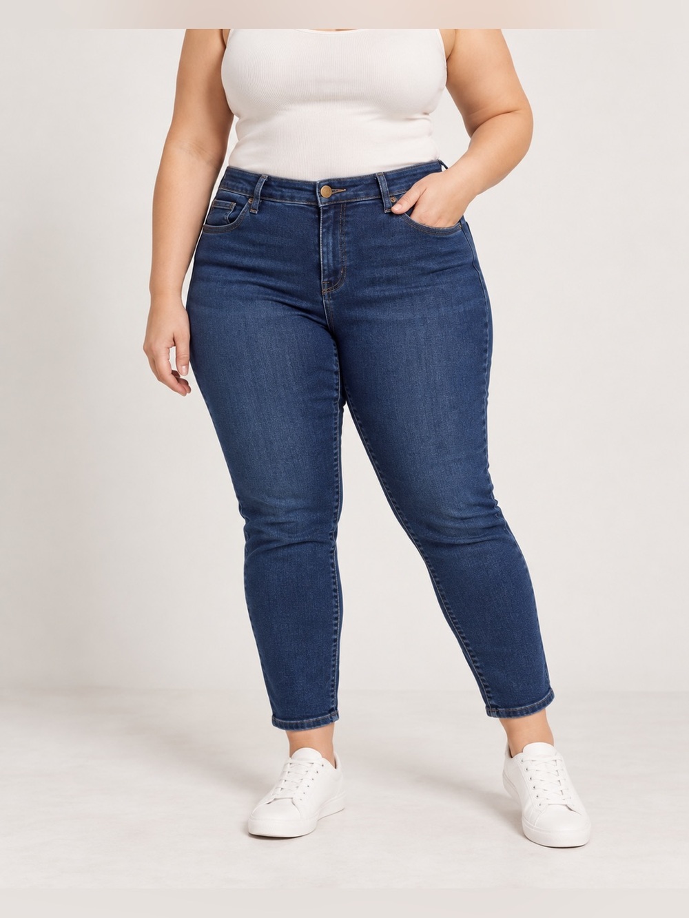 Lane Bryant Size 22 Skinny Jeans Dark Wash Stretch Plus Size 26 Inseam